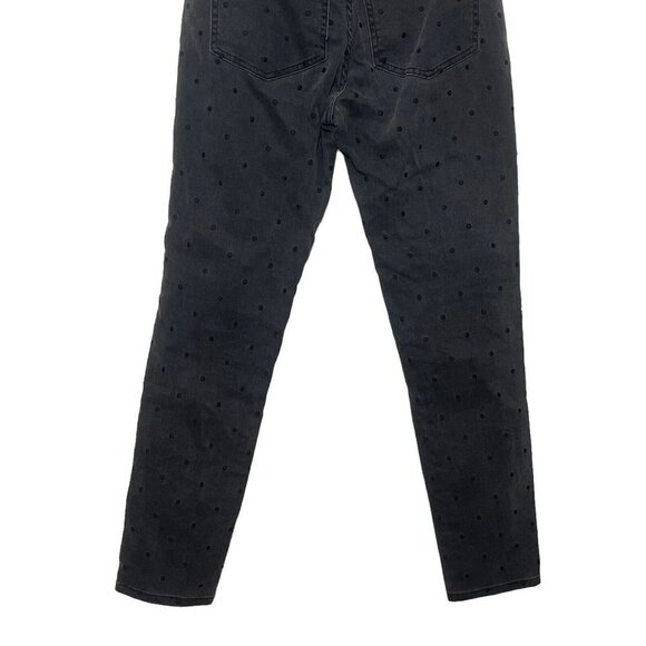 Ulla Johnson Prince Polka Dot Skinny Jeans Charcoal Gray Women’s Size 2 Cropped - Picture 9 of 15